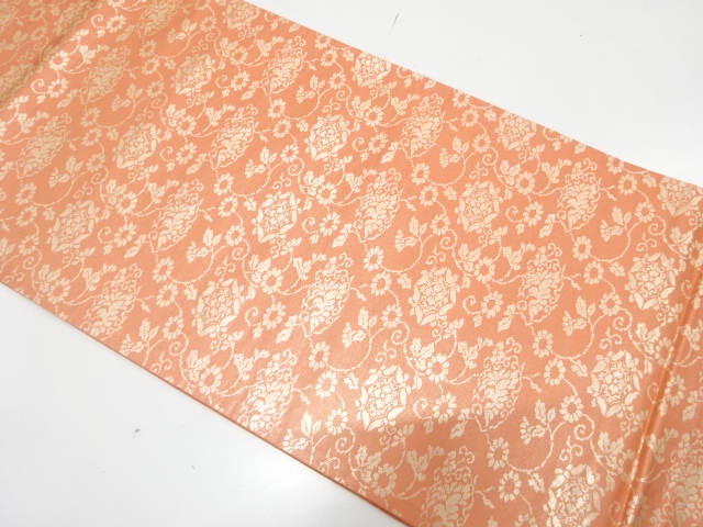 JAPANESE FUKURO OBI / WOVEN KIKU ARABESQUE